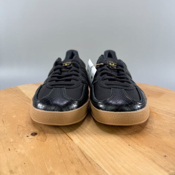 Adidas Gazelle Indoor Mens Size‎ 8.5 Shoes Black Core/Gum Snakeskin Pack NEW main image 8